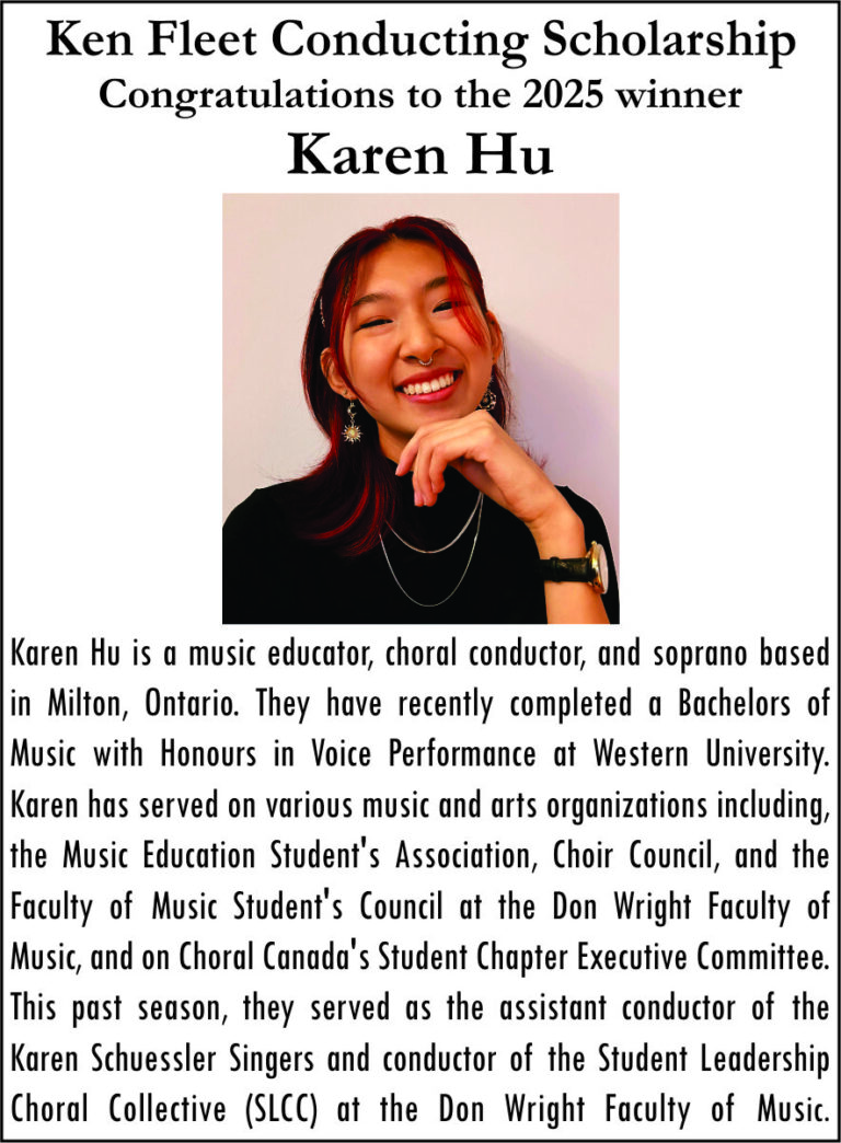 Ken Fleet Scholarship 2025 - Karen Hu profile